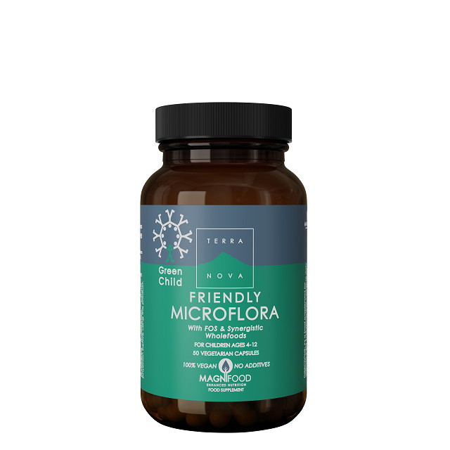 Green Child Fitocomplex cu rol protector al microflorei intestinale, Terranova, 50 cps,100% vegan, fara aditivi